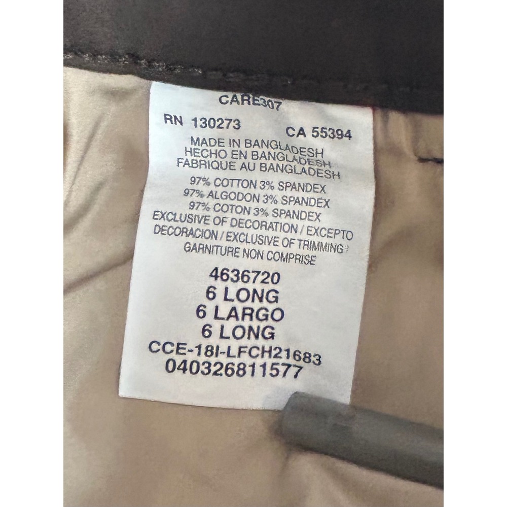 NWT Lee Modern Series Maxwell Curvy Fit Trouser Pants Brown Coffee Size 6 Long - Picture 8 of 16